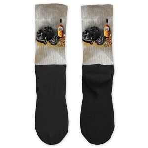 Gentlemen's Stacey Adams Cigar Dapper Design Custom Cotton Athletic Socks